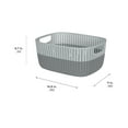 thumbnail image 7 of Simplify 2 Pack 2-Tone Decorative Large Storage Basket in Grey, 7 of 7