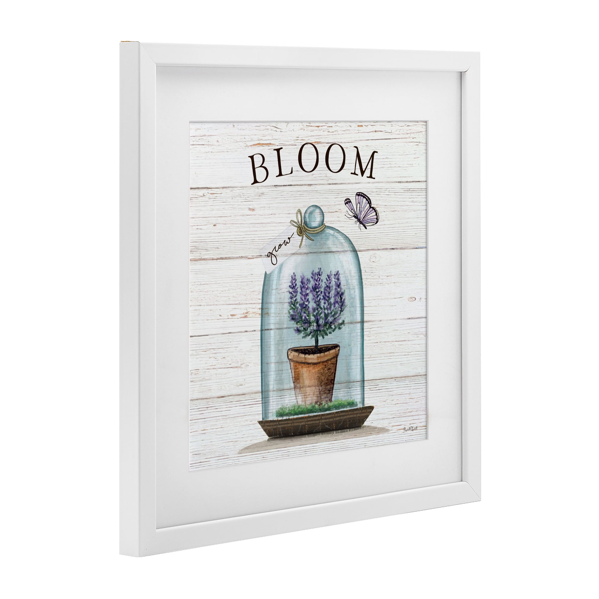 Stupell Industries Cottage Bloom in Bell Jar White Framed Print Under Glass, design by Elizabeth Tyndall