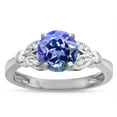 thumbnail image 2 of Star K � Round 7mm Simulated Tanzanite Marquee Design Promise Engagement Ring, 2 of 9