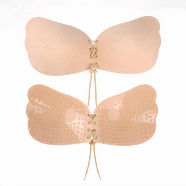 Women Invisible Bra Pcomh Up Silicone Bra for Wedding Sticky Bra Recomable with Transparent Straps Backless Bralette Lingerie Top