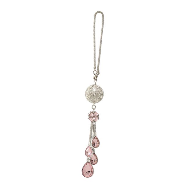 Adorno colgante de cristal para el espejo retrovisor del coche, accesorio brillante para el interior del coche. Rosa