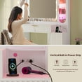 thumbnail image 5 of Makeup Vanity Table with Lights and Mirror(Large 31.5" Mirror), Vanity Desk with 6 Drawers & Cabinet & Shelves,Charging Station(2 AC power outlets and 2 USB ports),White Dressing Table, 5 of 9