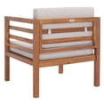 thumbnail image 6 of SAFAVIEH Kinnell Outdoor Patio Armchair, Natural/Light Grey, 6 of 11