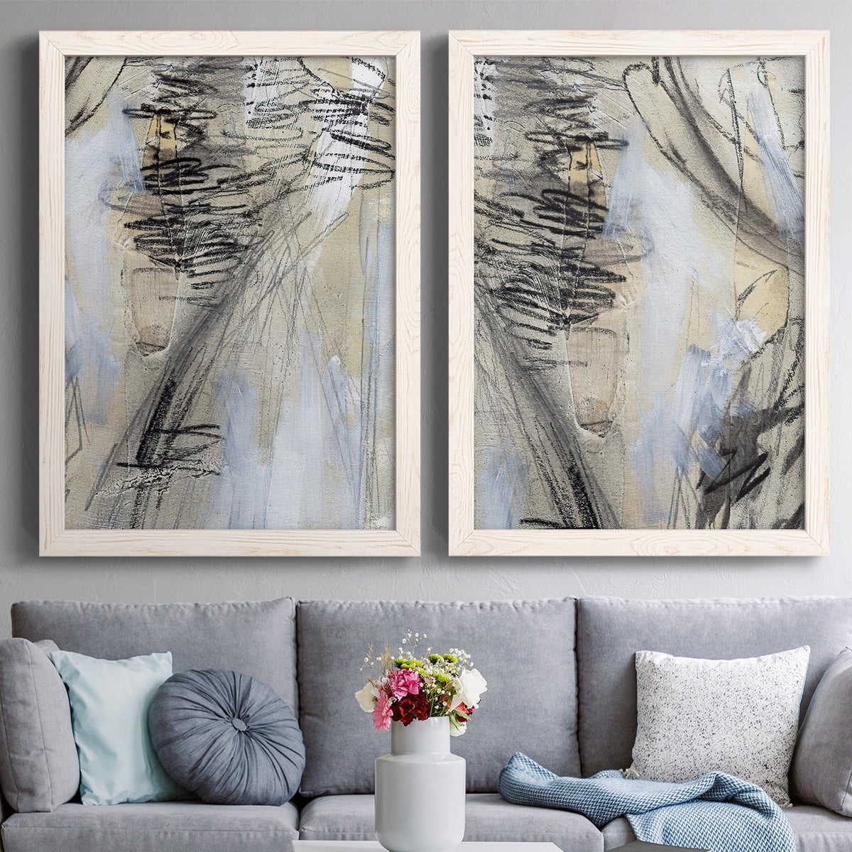 Masked Notes V - Premium Framed Canvas 2 Piece Set - Ready to Hang
