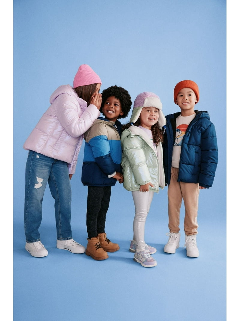 Swiss Tech Girls Puffer Jacket - Warm Winter Coat for Girls