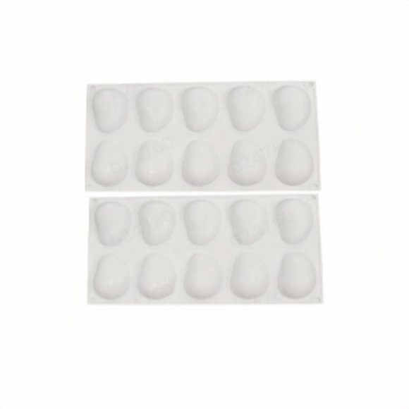 Mupvlun 10-Cavity Mango Mold Cake Silicone Molds for Baking Dessert Jelly Ice Cream, 3D Fruit Shapes Silicone Mold for Chocolate Candy Pastry Pudding Jelly White