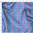 thumbnail image 4 of Soimoi Tissu Crêpe polyester Bleu Imprimé Bonbons par Yard 52 Pouces de Large, 4 of 6