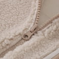 thumbnail image 4 of KAUOD Girls Fuzzy Mock Neck Vest Zip up Winter Fleece Sleeveless Coats Front Zipper Pockets Plush Outwear Vest Padded Warm, 4 of 6
