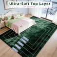 thumbnail image 6 of Area Rugs for Living Room Bedroom, 5'x8' Soft Fluffy Shag Indoor Floor Carpet for Living Room Bedroom Dining Room, Green, 6 of 6