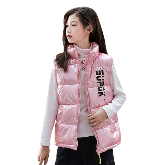 Jackets for Boys 10-12 Kids Puffer Vest Girls and Toddlers' Lightweight Water-Resistant Puffer Vest Sleeveless Wearing Outside Cute Jackets