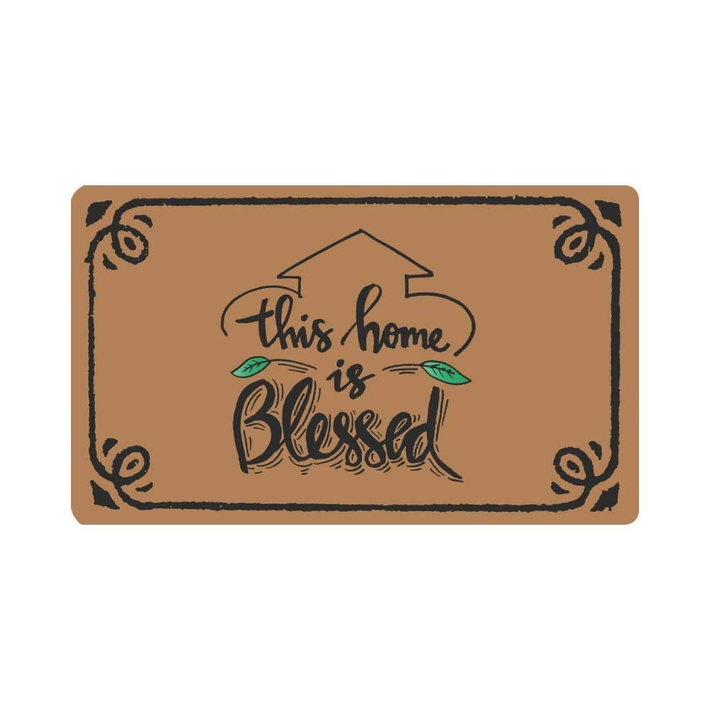 MKHERT This Home is Blessed Doormat Rug Home Decor Floor Mat Bath Mat