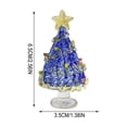 thumbnail image 3 of Hovilon Mini Handmade Glass Christmas Tree Ornament - Multicolor Crystal Desktop Decor, Small Tabletop Display with Golden Star, Festive Holiday Party Shelf Decoration Gift, Multiple Styles Available, 3 of 6