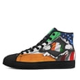 thumbnail image 3 of America Home With Irish Blood High Top Canvas Shoes Sneakers Black Size 10, 3 of 7