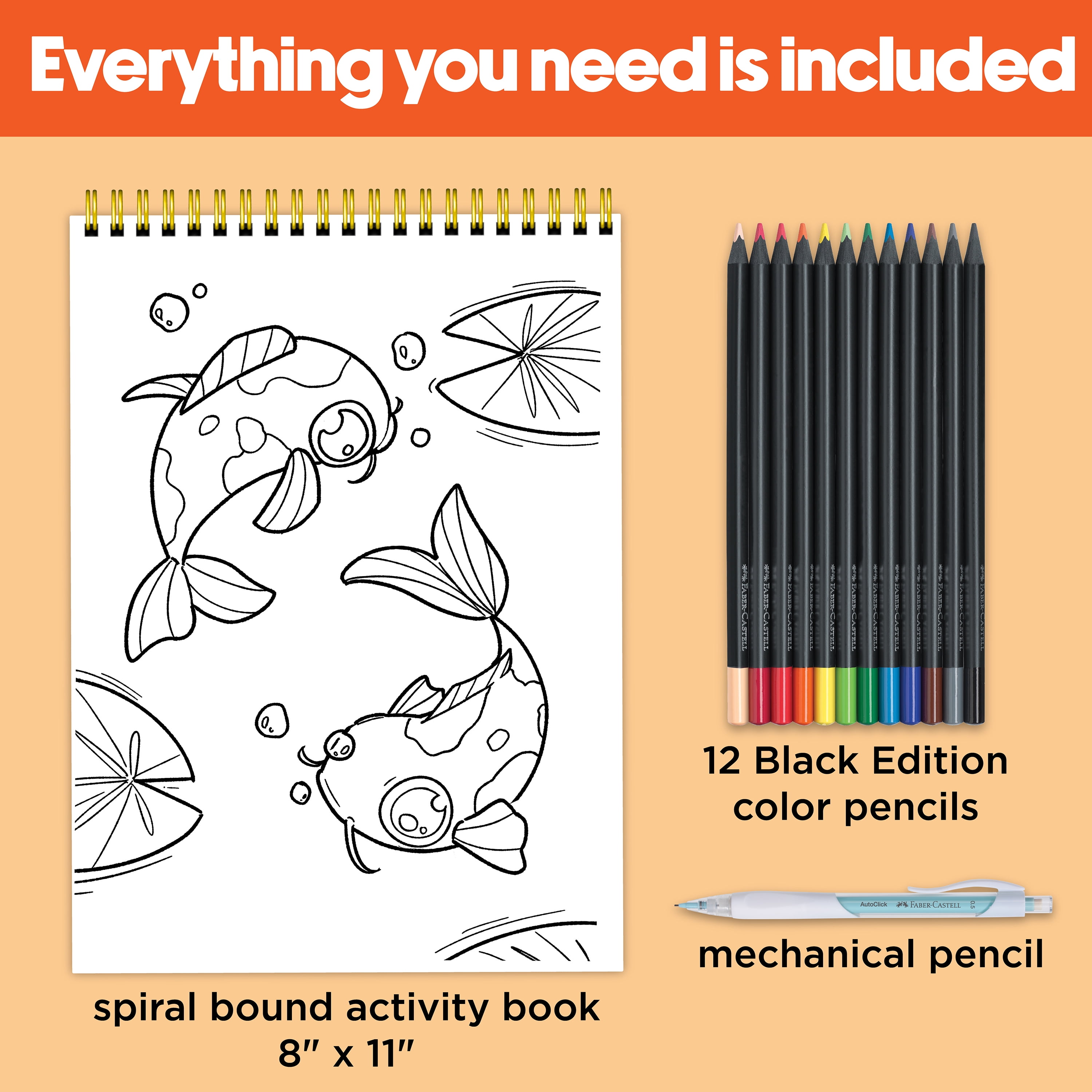 Faber-Castell Anime Drawing Kit - Japanese Adventures Edition Easter Basket Filler | Step-by-Step Instruction Book & Supplies