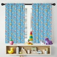 thumbnail image 5 of Blackout Kids Curtains,Blue Skull Floral Pattern Childrens Insulated Curtains Set Of 2,Bedroom Essentials,Toddler Room Decor 42x54in(106x137cm), 5 of 5