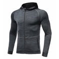 thumbnail image 3 of SWSMCLT Men's Fashion Hoodies & Sweatshirts Aesthetic Designer Trendy Workout Slim fit Lightweight Sport Athletic Casual Zipper Full-zip Long Sleeve Hooded Dark Grey Small, 3 of 3