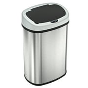 SensorCan Automatic Touchless Sensor Trash Can with AC Adapter, Stainless Steel, 13 Gallon