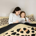 thumbnail image 5 of jejeloiu Jungle Cheetah Print Queen Comforter Set,Leopard Animal Texture Bedding Sets,Brown Black Bedding Comforter Set For Teens,Super Cozy Room Decor Reversible,3 Pieces, 5 of 8