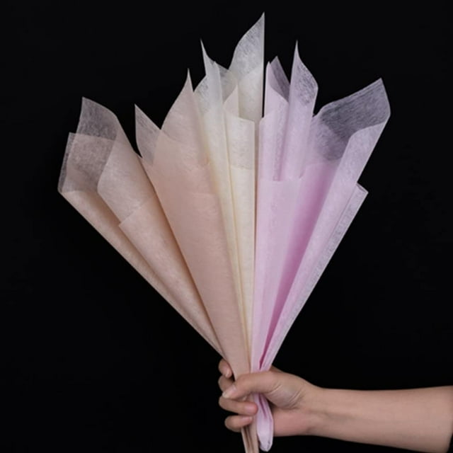 145 hojas de papel coreano de algodón para envolver flores no tejidas, papel de regalo floral impermeable plisado extraíble para ramo de flores