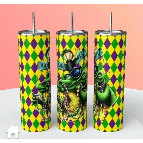 Mardi Gras Tumbler