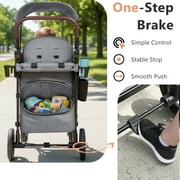 AILEEKISS Stroller Wagon for 2 Toddlers with Canopy, All-Terrain Baby Wagon Stroller,55 Pounds, Grey