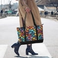 thumbnail image 4 of FORMRS Canvas Laptop Tote Bag for Women with 15.6" Computer Compartments Shoulder Handbag, Vibrant Dragon Scales Pattern, 4 of 7