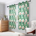 thumbnail image 6 of Green Leaf Flower Pattern Semi Sheer Curtains for Living Room Bedroom Set of 2 Insulated Window Drapes, 6 of 6