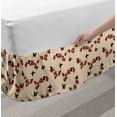 thumbnail image 2 of Garden Bed Skirt, Blossoming Branches of Apple and Flying Butterflies Spring Seasonal Art, Elastic Bedskirt Dust Ruffle Wrap Around for Bedding Decor, 4 Sizes, Pale Peach Vermilion, by Ambesonne, 2 of 2