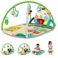 thumbnail image 3 of Bright Starts 4-in-1 Groovin’ Kicks Piano & Drum Baby Activity Play Mat, Newborn to Toddler, Unisex - Tropical Safari, 3 of 17