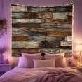 thumbnail image 2 of Horizontal Arrangement Weathered with Reclaimed Wooden Planks, Mystical Fantasy for Space Lovers, Wall Decor, Housewarming Gift, Tapestry Wall Hanging for Dorm and Living Room, 2 of 7