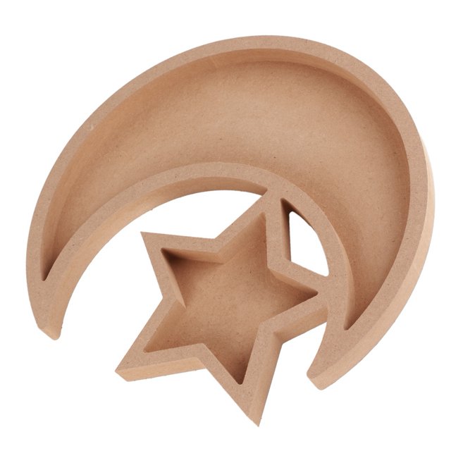 Eid Wooden Dessert Tray, Multifunctional Beautiful Practical Eid Wooden Tray Cute Shape for Garden