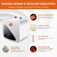 thumbnail image 3 of FVSTR Electric Hot Water Heater 120V Small Compact Tank Storage,Rv Tr 2.16 Gallon Trailer 1.5KW Kitchen Instant Under Sink Counter,1 PCs 16” Long 1/2”FIP Stainless Steel Water Hose, 3 of 8