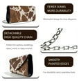 thumbnail image 5 of Xixirimido Evening Clutch Purses for Women Leather Clutch Handbags for Formal Wedding Party Prom Crossbody Shoulder Envelope Bag, Cow Print Brown, 5 of 7
