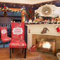 thumbnail image 2 of 6 Christmas Chair Covers, Super Soft Stretchable Seat Protector Chair Slipcovers for Dining Room, Red cm, 2 of 8