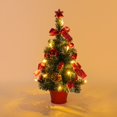 thumbnail image 2 of 17.7inch Pre-lit Mini Christmas Tree,Small Tabletop Christmas Tree With Light ,Xmas Christmas Pine Tree Ornament for Indoor Outdoor Home Holiday Decoration, 2 of 7