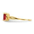 thumbnail image 4 of Solid 14k Yellow Gold Ruby Birthstone Engagement Ring Size 8, 4 of 6