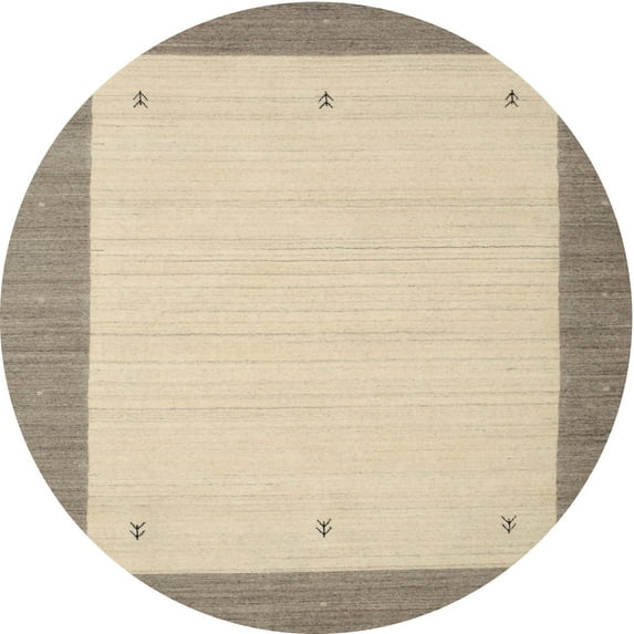 Ahgly Company Indoor Round Contemporary Brown Solid Area Rugs, 7' Round