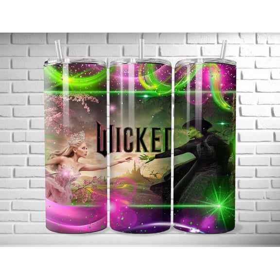 Wicked 20 Oz Skinny Tumbler, Sublimation Tumbler, Wicked Movie Tumbler, Wizard of Oz, Insulated Cup, Travel Cup, Christmas Gift