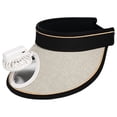thumbnail image 3 of Hollow Out Fan Sun Hat for Women Wide Brim Breathable Summer Travel Cap, 3 of 5