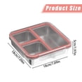thumbnail image 3 of Three Compartment 304 Stainless Steel Airtight Lunch Box, Microwave Safe Portable Compartmentalized Bento Box for Work, Keeps Food Fresh, 3 of 8