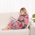thumbnail image 4 of Chihuahua and Flower Florals Blanket Hoodies for Kids 6-13YR Oversize Wearable Blanket Hoodies for Boys Girls Teens, 4 of 7