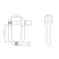 thumbnail image 2 of Uds D grillete M10 de acero inoxidable anillo D grillete de bloqueo para transportar cadena de acero enlace Cable cuerda dedales aparejo, 2 of 5