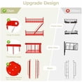 thumbnail image 5 of Fire Escape Wall Shelf Red - New York Wall Art Decorative Figure Display Floating Shelves Metal Racks for Living Room, Home Office Storage (3-Tier), 5 of 5