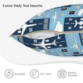 thumbnail image 5 of Kll Airplanes And Aviation Signs Decorative Throw Pillow Covers Velvet Soft For Couch Sofa Bedroom Living Room Outdoor -20"X20", 5 of 8