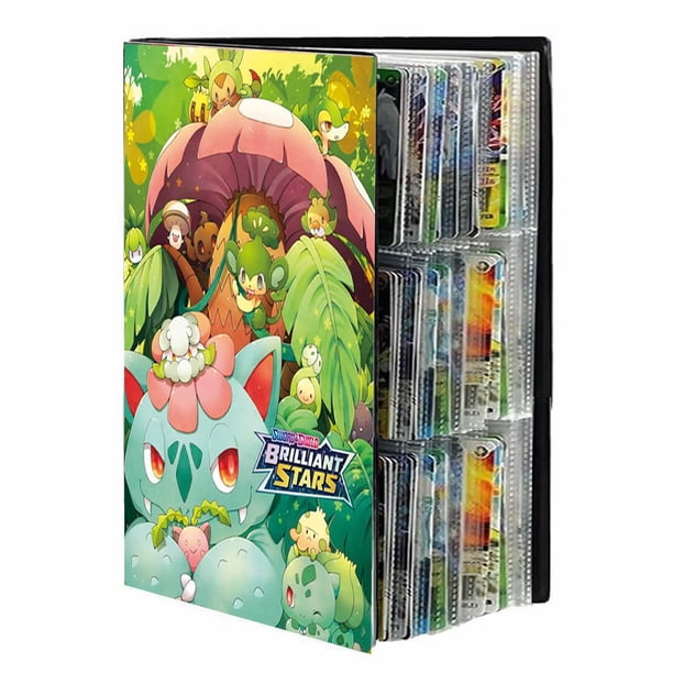 Álbum de cartas de Pokémon con 9 bolsillos, libro de cartas con 540 tarjetas, mapa de Pokémon, Pikachu, Charizard, soporte de Pokemon, carpeta de lista cargada Fivean unisex