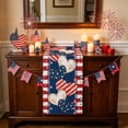 thumbnail image 4 of Polyester Patriotic Table Runner, Red White Blue Star Independence Day Décor for Dining Table, 183 x 33 cm, Multicolor, 1-Piece, 4 of 6