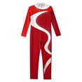 thumbnail image 3 of vastwit Gymnastics Leotards for Girls Metallic Color Block Sports Dance Full Body Unitard Jumpsuit One Piece Red&Burgundy 6, 3 of 5