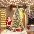 thumbnail image 1 of Costway 150cm Árbol de Navidad Artificial con Luces LED Blancas Cálidas 8 Modos de Iluminación Verde y Blanco, 1 of 10