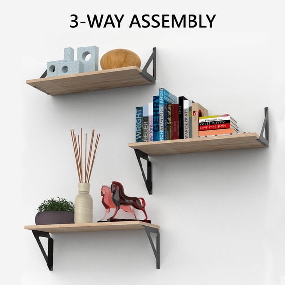 Hyper Tough 10 in. x 23 5/8 in Natural Laminated Wood Shelf Kit