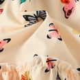 thumbnail image 6 of EnJoCho Girls Summer Short Sleeve Bubble Sleeve Butterfly Print Dress Casual Long Dresses Baby Kids Casual Dresses Cute Girl Party Wear Clothes, 6 of 7